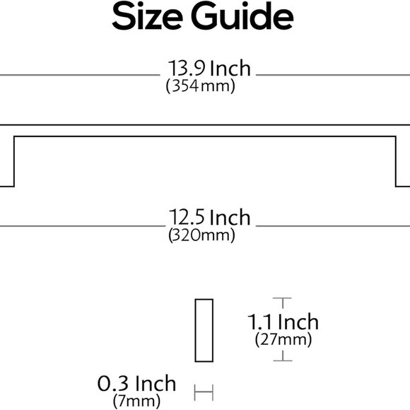 5 Pack Matt Gold Cabinet Pulls, 12-1/2 Inch(320mm) - Picture 3 of 4